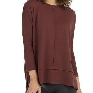 NWOT Spanx Perfect Length Dolman Sweatshirt in a burgundy Size Small